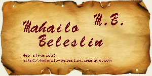 Mahailo Beleslin vizit kartica